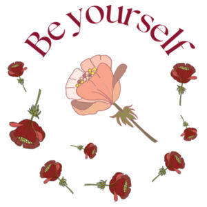 Be yourself Floral - Stainless Steel Travel Mug Design