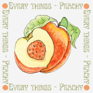 Every things Peachy - Varsity cotton shopper long handle Design