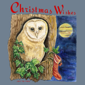 Christmas Wishes - Owl - Water Bottle - Stainless Steel 500ml - Water Bottle - Stainless Steel 500ml Design