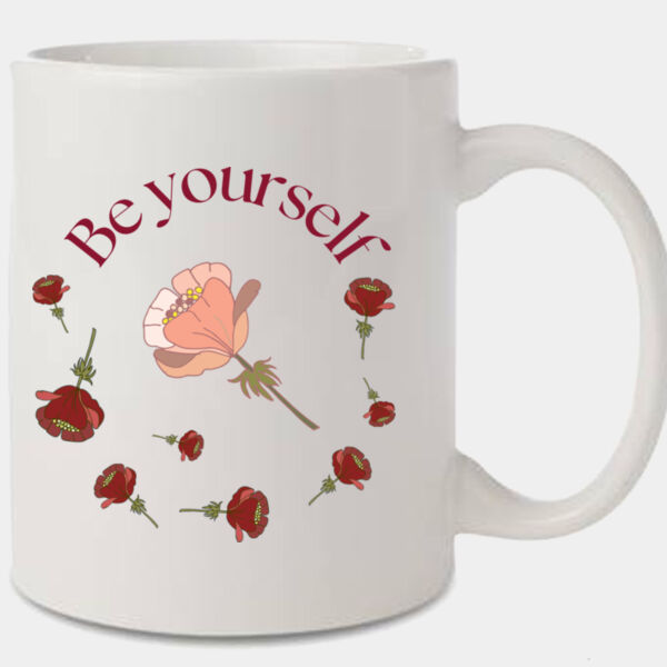 Be yourself Floral - Premium Print Mug Thumbnail