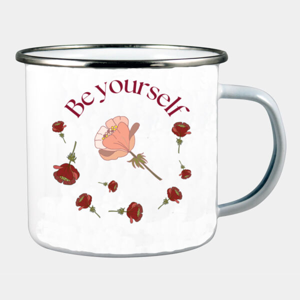 Be yourself Floral - Enamel 12oz Mug Thumbnail