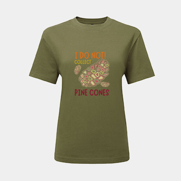 I do not collect Pine cones - Women’s TriDri® organic boxy oversized t-shirt Thumbnail